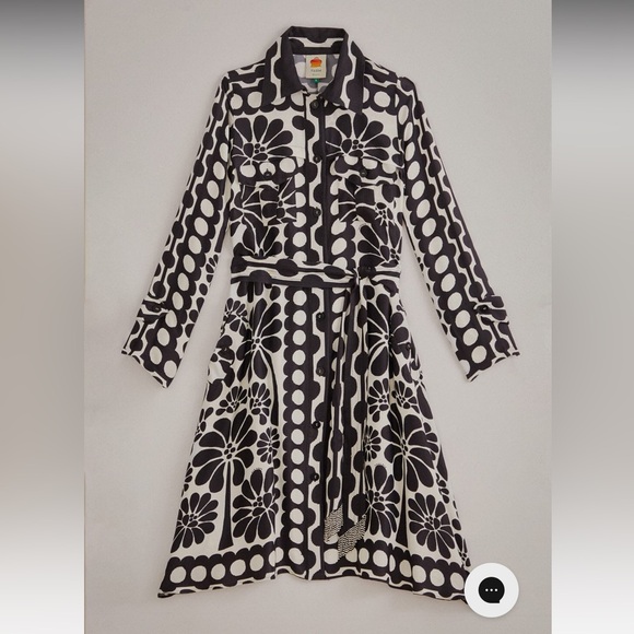 FARM Rio Dresses & Skirts - Farm Rio Black Palermo NWT Lenzing Ecovero Viscose Chemise, Sz SM, striking look